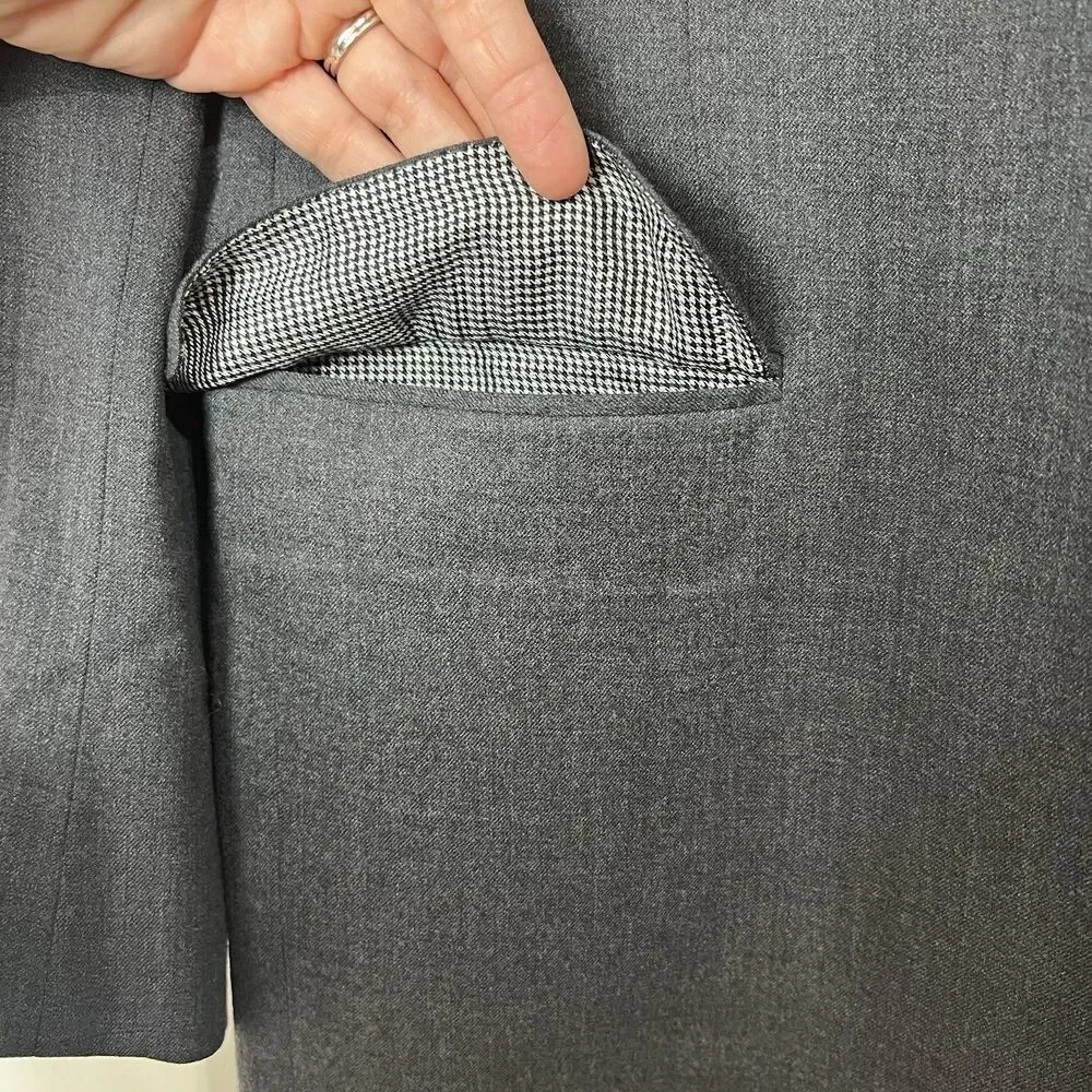 John Varvatos Blazer Dark Gray SOHO Fit Wool Men’s 44R - Picture 3 of 13